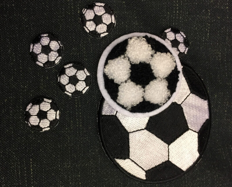 Fótbolta miðar fyrir fatnað